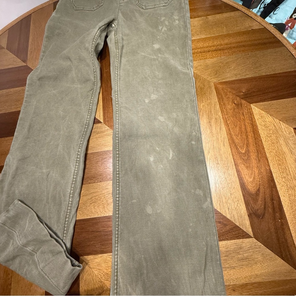 Faherty Olive Green Patch Pocket Boot Cut Pants F… - image 8